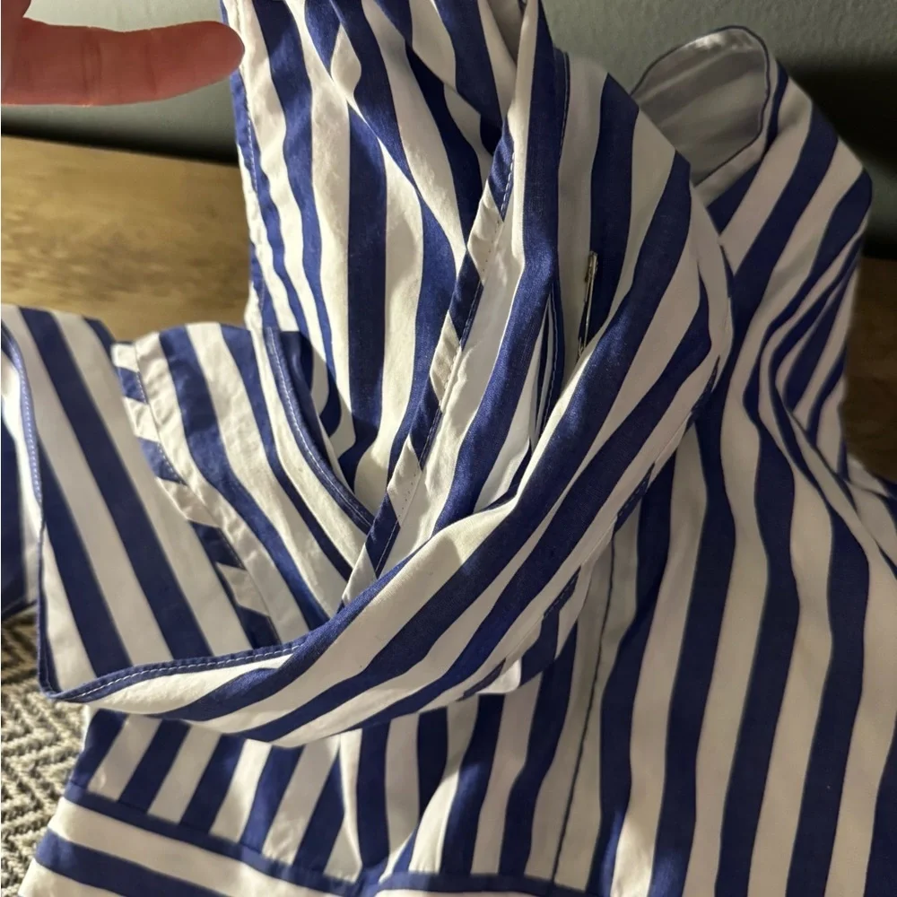 J. Crew Navy and White Halter Jumpsuit - Picture 9 of 15